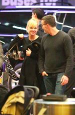 ANNA FARIS and Michael Barrett at LAX Airport in Losa Angeles 11/11/2017