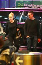 ANNA FARIS and Michael Barrett at LAX Airport in Losa Angeles 11/11/2017