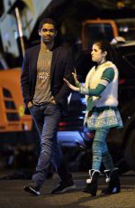 ANNA KENDRICK on the Set of Noelle in Vancouver 11/17/2017