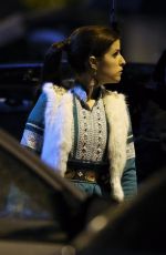 ANNA KENDRICK on the Set of Noelle in Vancouver 11/17/2017