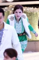 ANNA KENDRICK on the Set of Noelle in Vancouver 11/23/2017