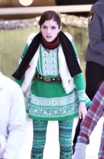 ANNA KENDRICK on the Set of Noelle in Vancouver 11/23/2017