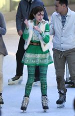 ANNA KENDRICK on the Set of Noelle in Vancouver 11/23/2017