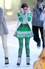 ANNA KENDRICK on the Set of Noelle in Vancouver 11/23/2017