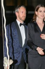 ANNE HATHAWAY and Adam Shulman at Cipriani in New York 11/15/2017
