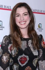 ANNE HATHAWAY at The Children’s Monologues at Carnegie Hall in New York 11/13/2017