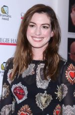 ANNE HATHAWAY at The Children’s Monologues at Carnegie Hall in New York 11/13/2017