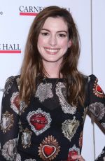 ANNE HATHAWAY at The Children’s Monologues at Carnegie Hall in New York 11/13/2017