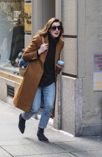 ANNE HATHAWAY Out and About in New York 11/21/2017