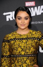 ARIELA BARER at Runaways Premiere in Los Angeles 11/16/2017
