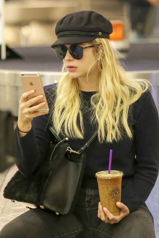 ASHLEY BENSON at LAX Airport in Los Angeles 11/22/2017