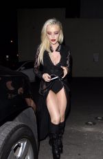 BEBE REXHA at Halloween Party at Delilah in West Hollywood 10/31/2017