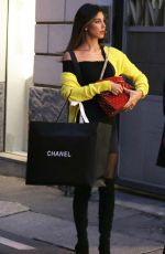 BELEN RODRIGUEZ Shopping at Louis Vuitton in Milan 11/21/2017