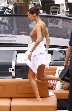 BELLA HADID and HAILEY BALDWIN at a Boat Ride in Miami 11/27/2017