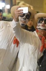BELLA HADID Celebrates Halloween on the Streets of Rome 11/01/2017