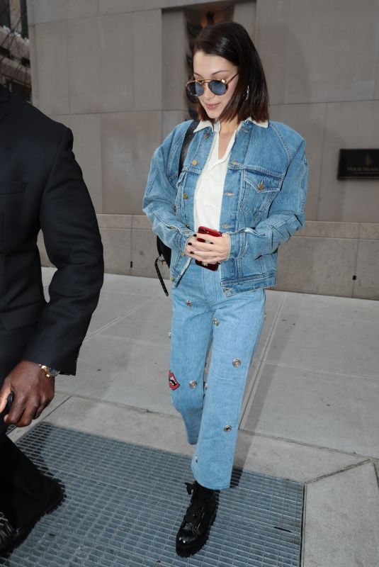 BELLA HADID in Denim Out and About in New York 11/14/2017