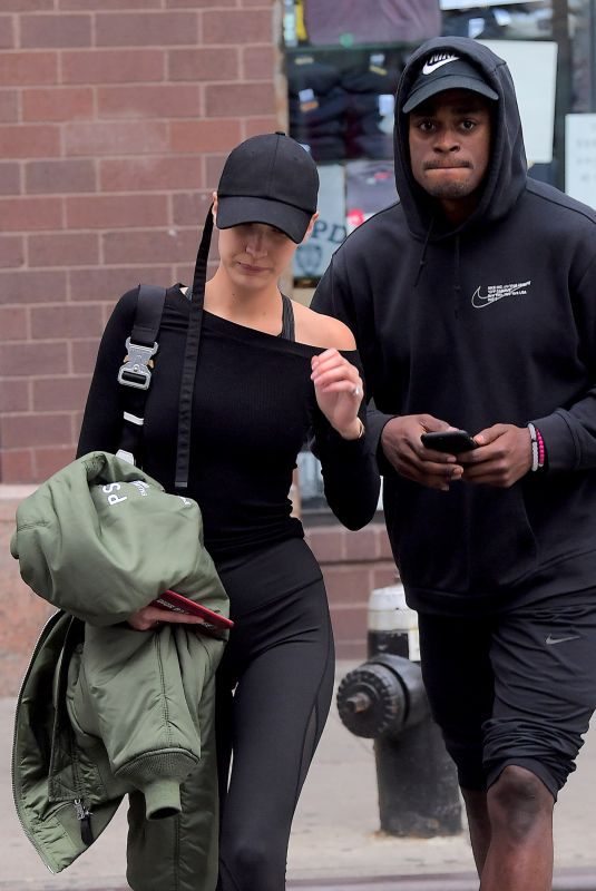 BELLA HADID Out and About in New York 11/08/2017