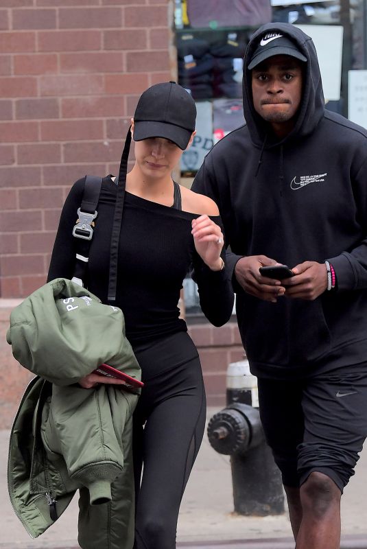 BELLA HADID Out and About in New York 11/08/2017