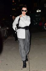 BELLA HADID Out in New York 11/08/2017