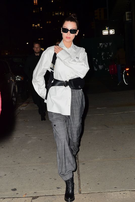BELLA HADID Out in New York 11/08/2017