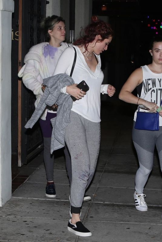 BELLA THORNE Leaves Matsuhisa in Los Angeles 11/26/2017