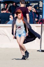BELLA THORNE on the Set of Famous in Love in Malibu 11/13/2017