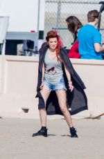 BELLA THORNE on the Set of Famous in Love in Malibu 11/13/2017