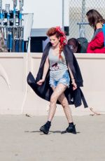 BELLA THORNE on the Set of Famous in Love in Malibu 11/13/2017