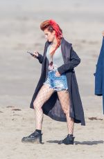 BELLA THORNE on the Set of Famous in Love in Malibu 11/13/2017