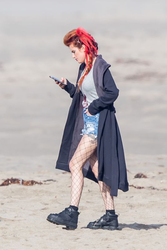 BELLA THORNE on the Set of Famous in Love in Malibu 11/13/2017