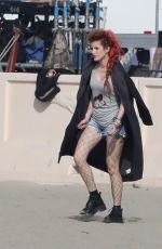 BELLA THORNE on the Set of Famous in Love in Malibu 11/13/2017