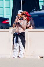 BELLA THORNE on the Set of Famous in Love in Malibu 11/13/2017