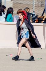 BELLA THORNE on the Set of Famous in Love in Malibu 11/13/2017