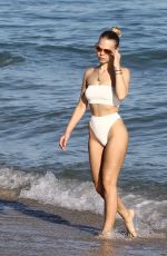 BIANCA ELOUISE in White Bikini on the Beach in Miami 11/18/2017