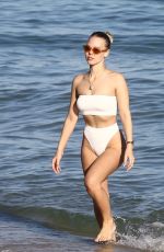 BIANCA ELOUISE in White Bikini on the Beach in Miami 11/18/2017