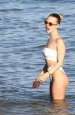 BIANCA ELOUISE in White Bikini on the Beach in Miami 11/18/2017