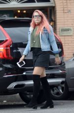 BUSY PHILIPPS Buys Halloween Trick or Treat Buckets at CVS in Los Angeles 10/31/2017