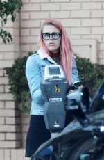 BUSY PHILIPPS Buys Halloween Trick or Treat Buckets at CVS in Los Angeles 10/31/2017