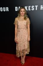 CAGGIE DUNLOP at Darkest Hour Premiere in Los Angeles 11/08/2017