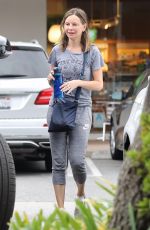 CALISTA FLOCKHART Leaves Soulcycle in Brentwood 10/30/2017