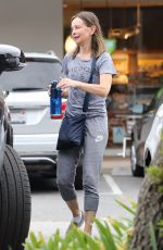 CALISTA FLOCKHART Leaves Soulcycle in Brentwood 10/30/2017
