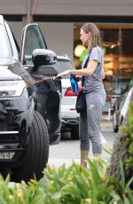 CALISTA FLOCKHART Leaves Soulcycle in Brentwood 10/30/2017