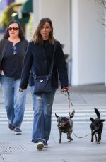 CALISTA FLOCKHART Walks Her Dog Out in Brentwood 11/14/2017