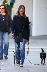 CALISTA FLOCKHART Walks Her Dog Out in Brentwood 11/14/2017