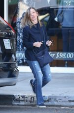 CALISTA FLOCKHART Walks Her Dog Out in Brentwood 11/14/2017