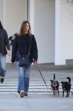CALISTA FLOCKHART Walks Her Dog Out in Brentwood 11/14/2017