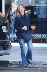 CALISTA FLOCKHART Walks Her Dog Out in Brentwood 11/14/2017