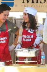 CAMILLA BANUS at Los Angeles Mission Thanksgiving Meal for the Homeless in Los Angeles 11/22/2017