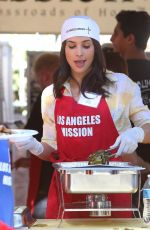 CAMILLA BANUS at Los Angeles Mission Thanksgiving Meal for the Homeless in Los Angeles 11/22/2017