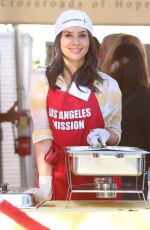 CAMILLA BANUS at Los Angeles Mission Thanksgiving Meal for the Homeless in Los Angeles 11/22/2017
